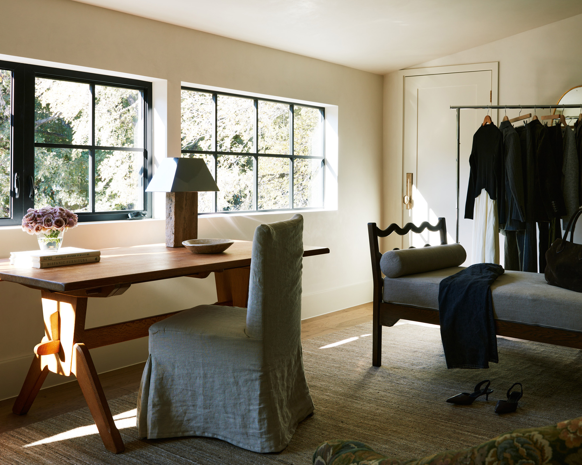 dressing room in neutral tones